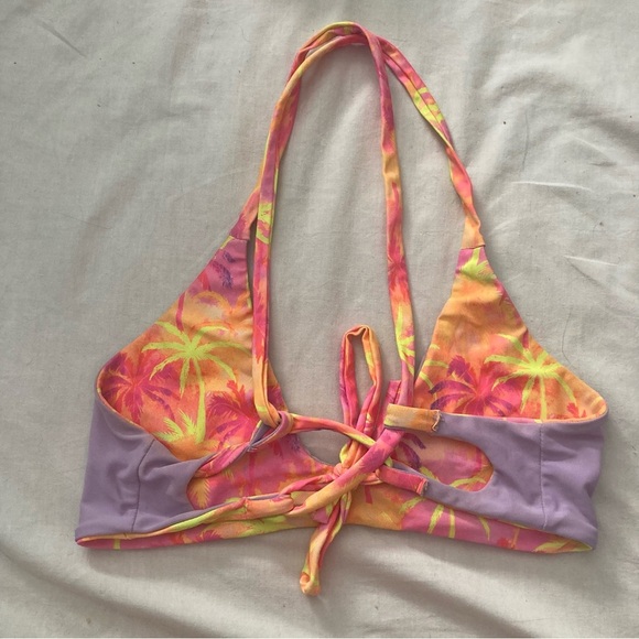 Moana Swimwear Neon Nites Marlin Reversible Swim Top Size Large Multicolor - Picture 5 of 6